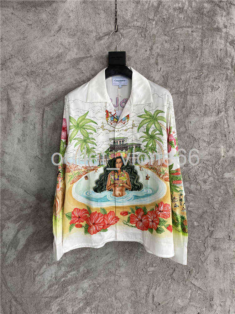 Casablanca Hawaiian oasis island landscape printed casual shirt beach Kingdom painted loose men designer shirts, White
Casablanca Hawaiian oasis island landscape printed casual shirt beach Kingdom painted loose men designer shirts, White