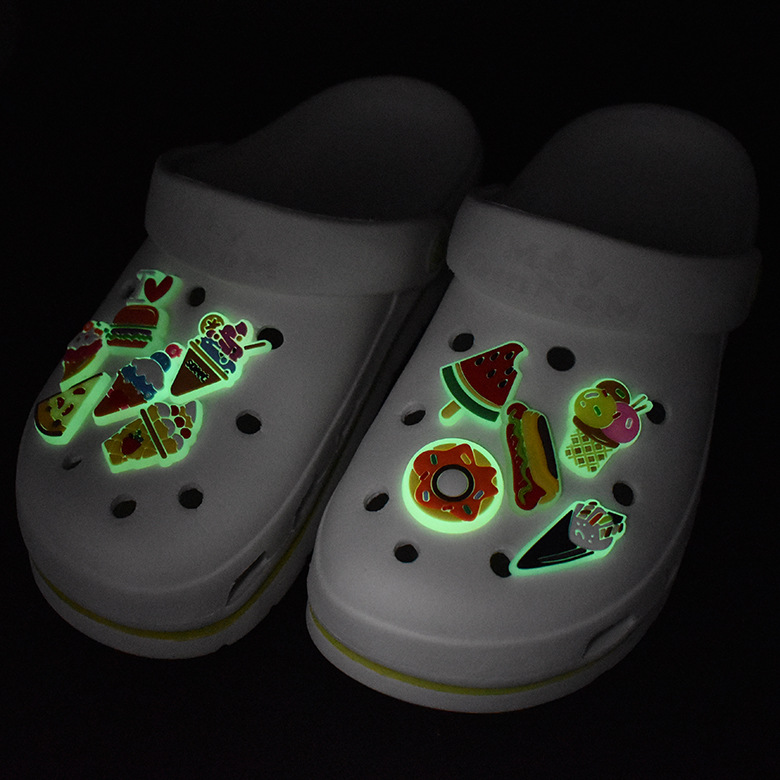 50Pcs Luminous Fluorescent Cartoon Food Croc Charms Flower Removable PVC New Soft Glue Shoes Buckle Accessories Shoes Decoration
50Pcs Luminous Fluorescent Cartoon Food Croc Charms Flower Removable PVC New Soft Glue Shoes Buckle Accessories Shoes Decoration