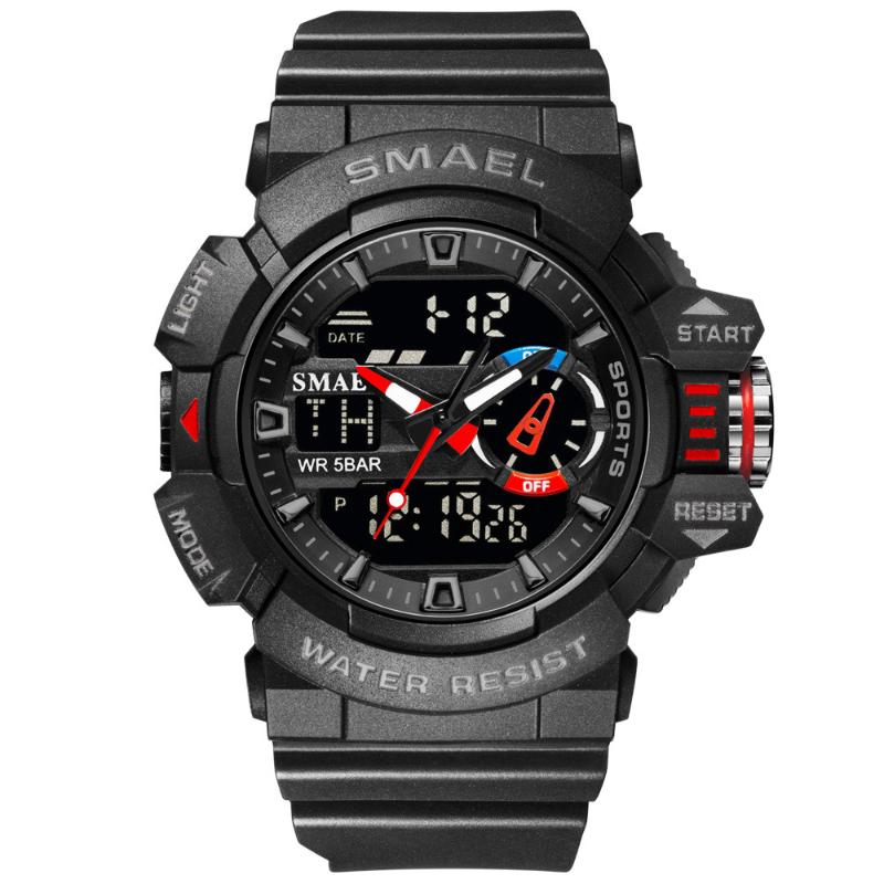 Wristwatches SMAEL Men Watch Waterproof 50M Sport Digital Army Mens PU Strap Stopwatch LED Electronic Wrist Male Black Clock, Pwat021blackgold
Wristwatches SMAEL Men Watch Waterproof 50M Sport Digital Army Mens PU Strap Stopwatch LED Electronic Wrist Male Black Clock, Pwat021blackgold