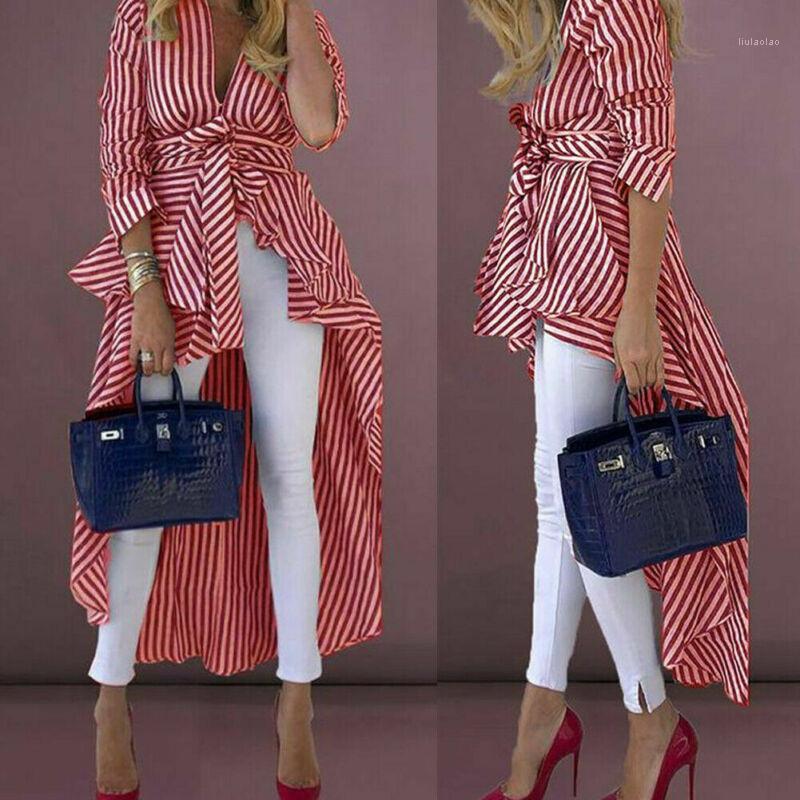 Women' Blouses & Shirts Spring Autumn Ladies Long Sleeve Striped Shirt Casual Irregular Tops Sweatshirt Fashion Women Jumper Plus Size, Red
Women' Blouses & Shirts Spring Autumn Ladies Long Sleeve Striped Shirt Casual Irregular Tops Sweatshirt Fashion Women Jumper Plus Size, Red