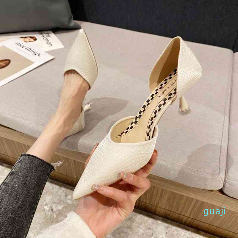 Dress Shoes Fashion Checkered Pointed Pumps Versatile Hollow Shallow Mouth High Heels Women Evening Party Sandals, Black
Dress Shoes Fashion Checkered Pointed Pumps Versatile Hollow Shallow Mouth High Heels Women Evening Party Sandals, Black
