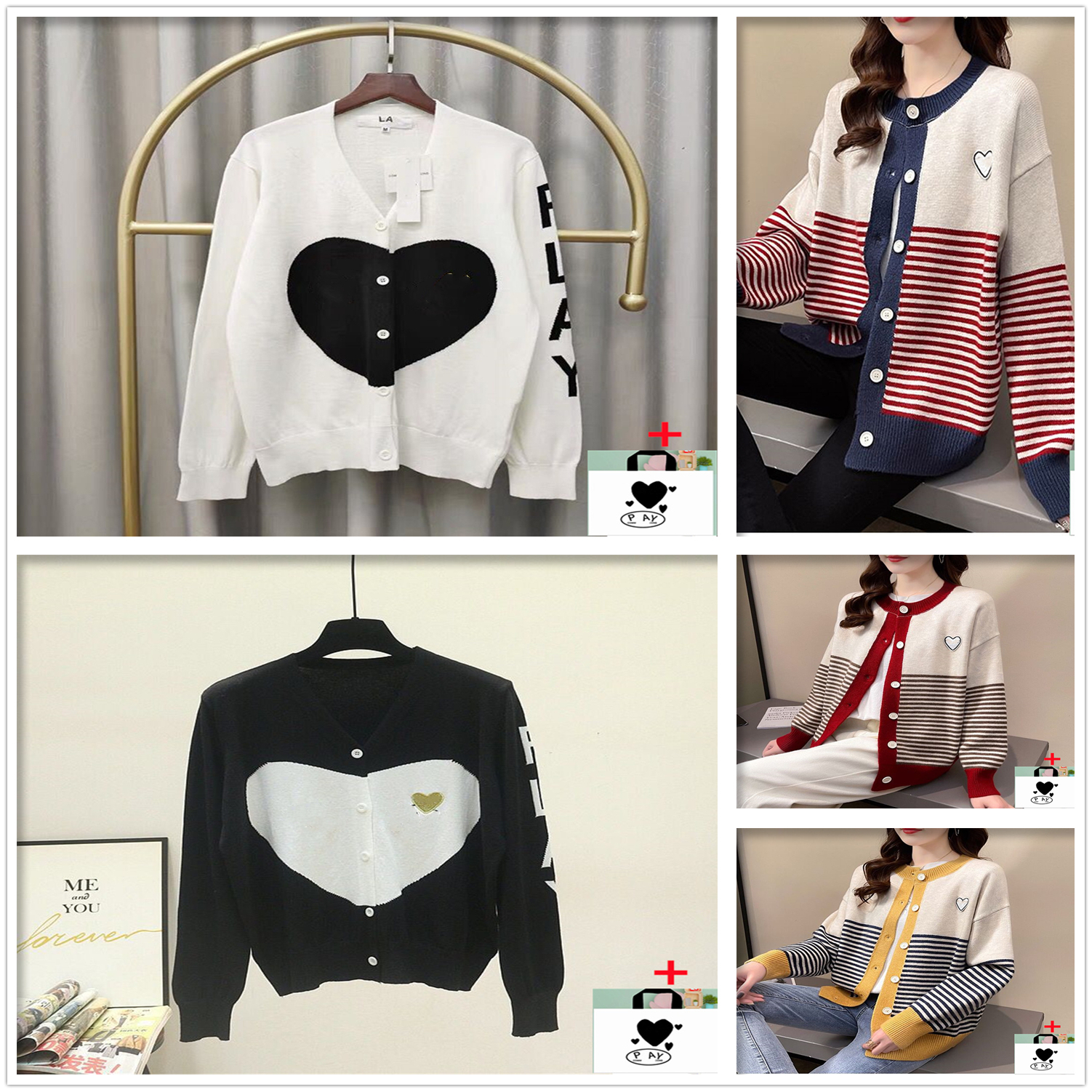 Men Sweaters women Sweater high-quality Cardigan Japanese cotton long sleeves embroidered red heart big love print smiley face couple bottoming collection A05, Style no. 17 women
Men Sweaters women Sweater high-quality Cardigan Japanese cotton long sleeves embroidered red heart big love print smiley face couple bottoming collection A05, Style no. 17 women