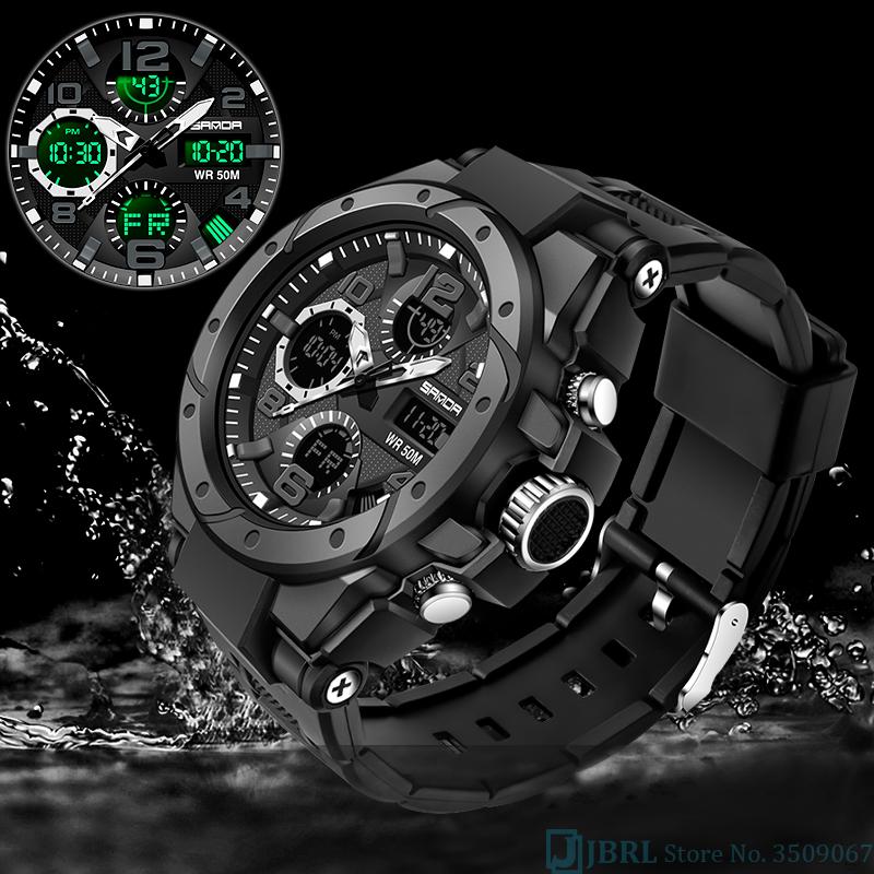 Wristwatches Military Sport Wrist Watch Men Watches Brand Male For Clock Dual Display Wristwatch Army Outdoor Waterproof SANDA HourWristwatc, Black
Wristwatches Military Sport Wrist Watch Men Watches Brand Male For Clock Dual Display Wristwatch Army Outdoor Waterproof SANDA HourWristwatc, Black
