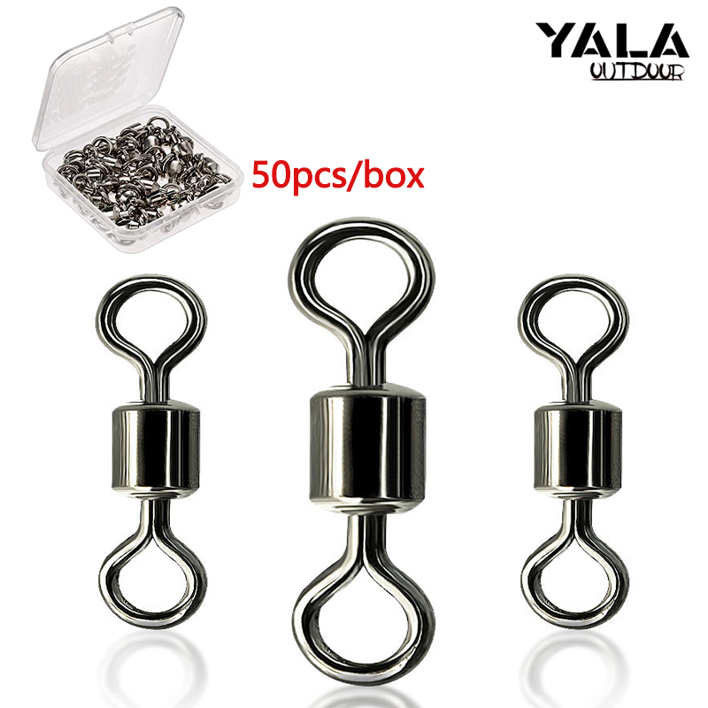 50PCS/Box Fishing Swivel Bait Kit Line Wire Connector Rotating Ball Bearing Snap Fishing Accessories Set Saltwater
50PCS/Box Fishing Swivel Bait Kit Line Wire Connector Rotating Ball Bearing Snap Fishing Accessories Set Saltwater