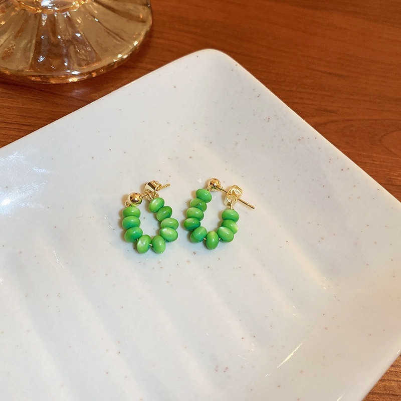 Green Irregular Imitation Opal Earrings New Fashion Earrings Female Minority Design Sense High-grade Silver
Green Irregular Imitation Opal Earrings New Fashion Earrings Female Minority Design Sense High-grade Silver