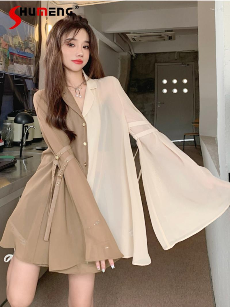 Women's Blouses & Shirts Women's Summer Loose Contrast Color V-neck Button Up Shirt 2022 French Long Sleeve Mid-length StreetwearWomen's, Green
Women's Blouses & Shirts Women's Summer Loose Contrast Color V-neck Button Up Shirt 2022 French Long Sleeve Mid-length StreetwearWomen's, Green