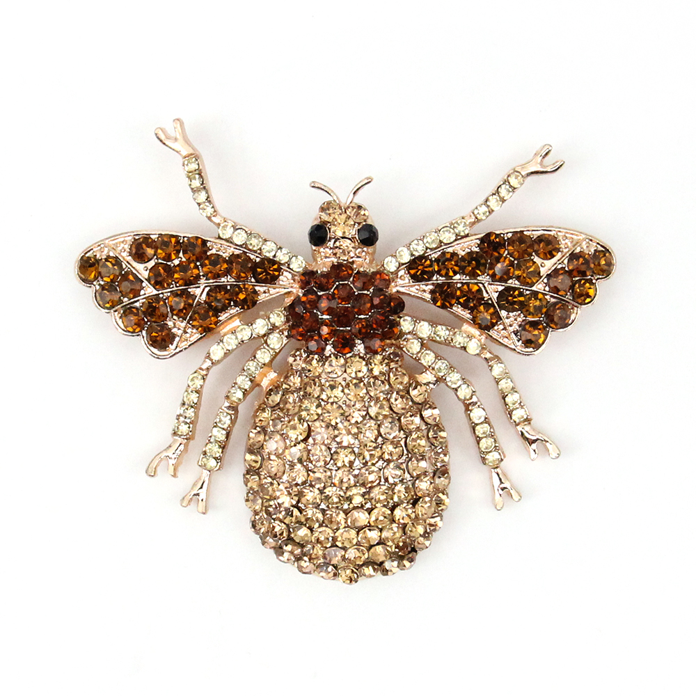 20 Pcs/Lot Custom Brooches Rhinestone Large 70MM Bumble Hornet Pin Bee Insect Brooch Pin For Women Decoration/Gift