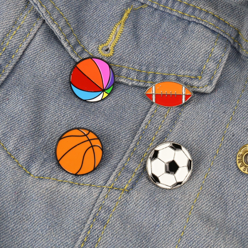 Korean version of Harajuku zinc alloy drip oil football basketball Brooch football volleyball butterfly button bayonet, Color #1
Korean version of Harajuku zinc alloy drip oil football basketball Brooch football volleyball butterfly button bayonet, Color #1