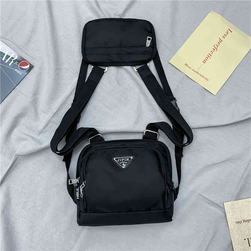 65% outlet online sales simple pure color nylon tactical vest personalized trendy chest bag backpack