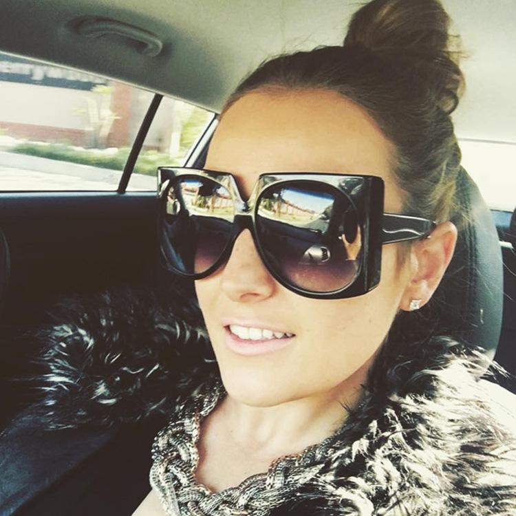 Sunglasses Sexy Square Women Fashion Brand Oversized Sun Glasses Female Black Brown Shades For Men Ladies Lunette Femme Oculos, White;black 
Sunglasses Sexy Square Women Fashion Brand Oversized Sun Glasses Female Black Brown Shades For Men Ladies Lunette Femme Oculos, White;black