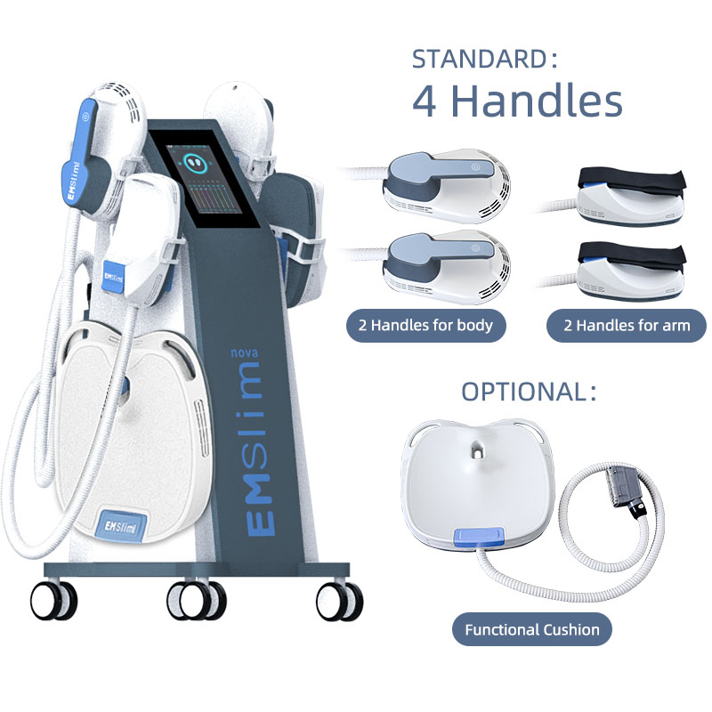 2022 4 Handle RF Muscle building Fat Reduce Manufacturer Neo RF Body Slimming Machine With Pelvic Stimulation Pads/Chair Optional