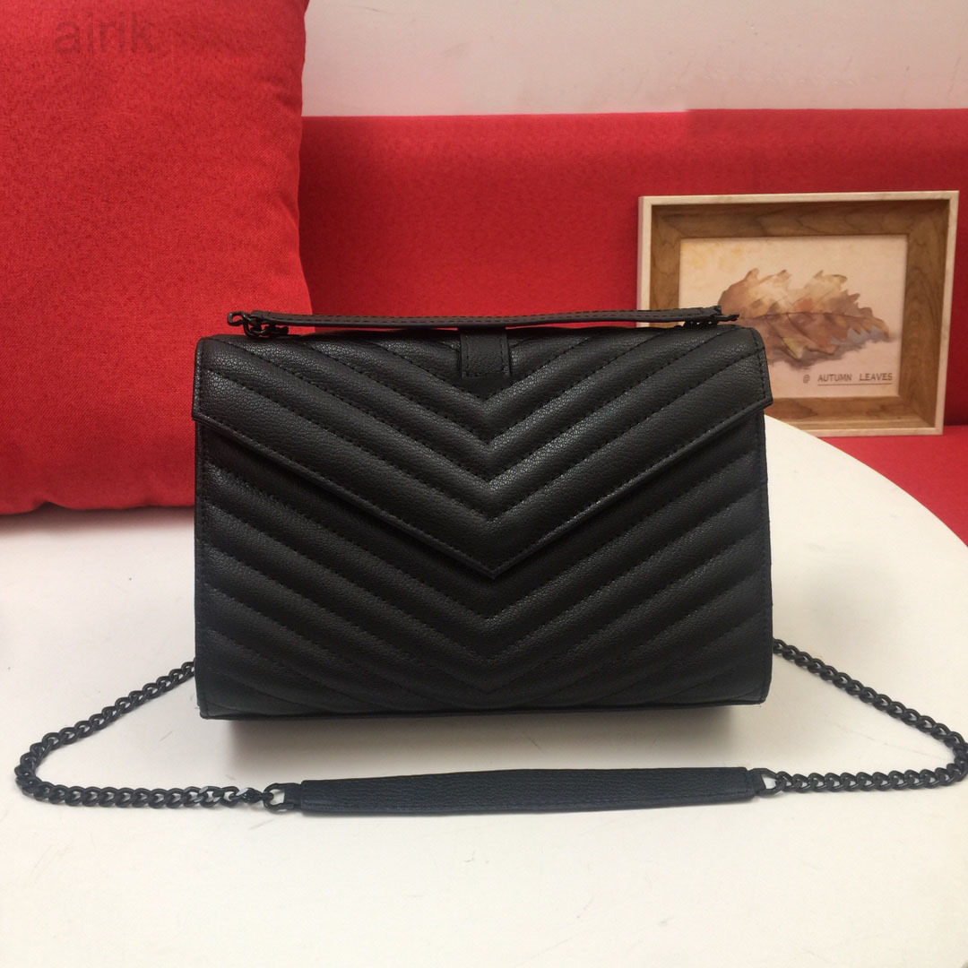 Trendy V Envelope Medium bags Womens Black Leather Elegant Single Chain Shoulder Bag Built in Zipper Pocket Suitable for Various Occasions
Trendy V Envelope Medium bags Womens Black Leather Elegant Single Chain Shoulder Bag Built in Zipper Pocket Suitable for Various Occasions