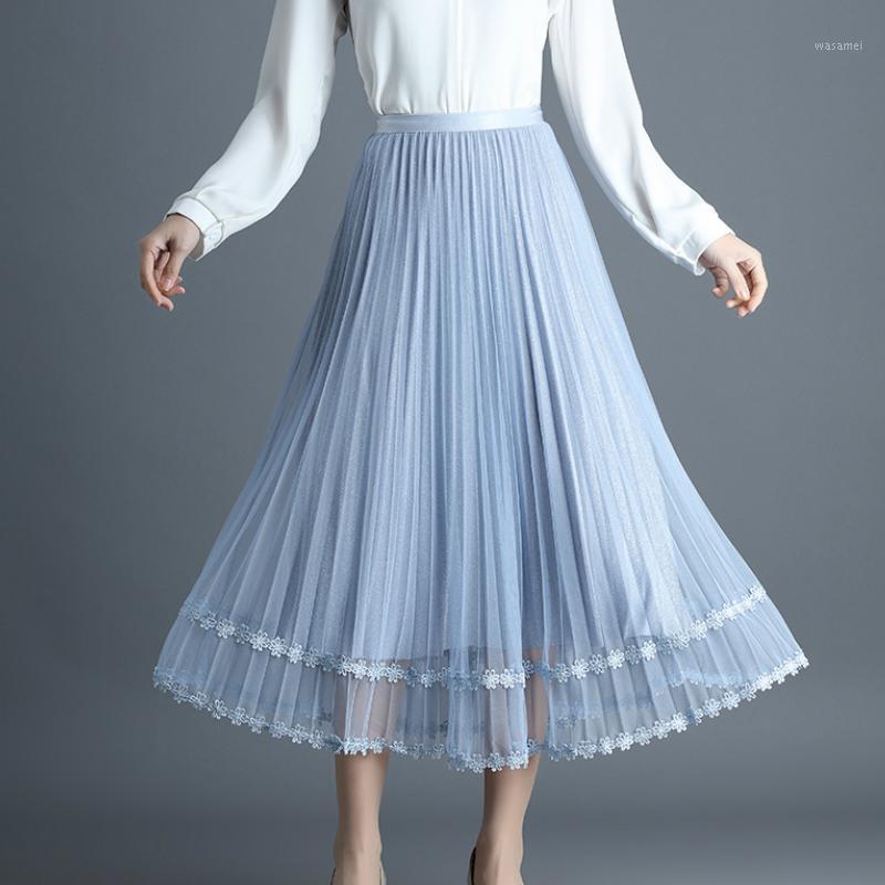 Summer Metallic Maxi Long Tulle Skirts Embroidered Floral Lace Beaded Candy A-line Pleated Shine Ankle Pink Blue
Summer Metallic Maxi Long Tulle Skirts Embroidered Floral Lace Beaded Candy A-line Pleated Shine Ankle Pink Blue