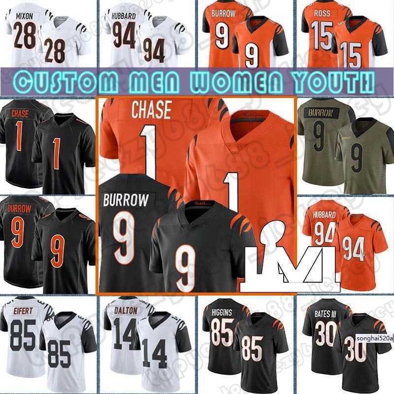 9 Joe Burrow Custom Football Ja'Marr Chase Jersey Bengals''Evan McPherson Jessie Bates III Tee Higgins Joe Mixon Sam Hubbard ''nfl''Jerseys, Custom women+patch(m h)
9 Joe Burrow Custom Football Ja'Marr Chase Jersey Bengals''Evan McPherson Jessie Bates III Tee Higgins Joe Mixon Sam Hubbard ''nfl''Jerseys, Custom women+patch(m h)