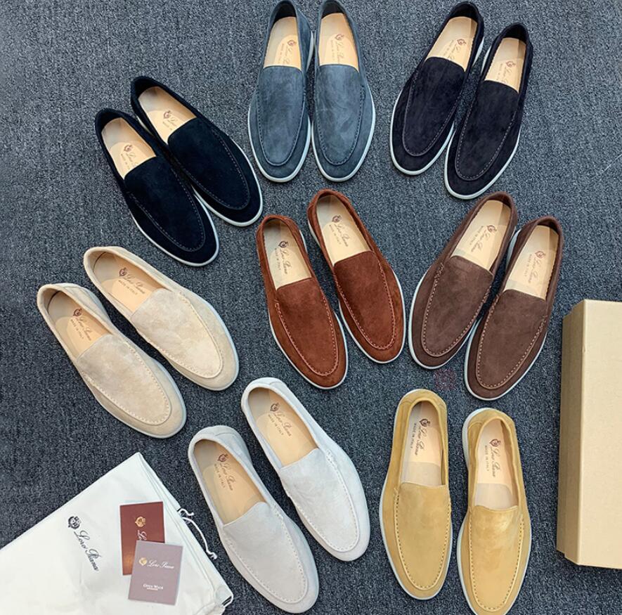 Luxury Designer Velvety Leather Mens Loro Dress Shoes British Style Spring And Autumn Women Lazy Loafers Summer Walk LP Flats Shoe 35-46, 23
Luxury Designer Velvety Leather Mens Loro Dress Shoes British Style Spring And Autumn Women Lazy Loafers Summer Walk LP Flats Shoe 35-46, 23