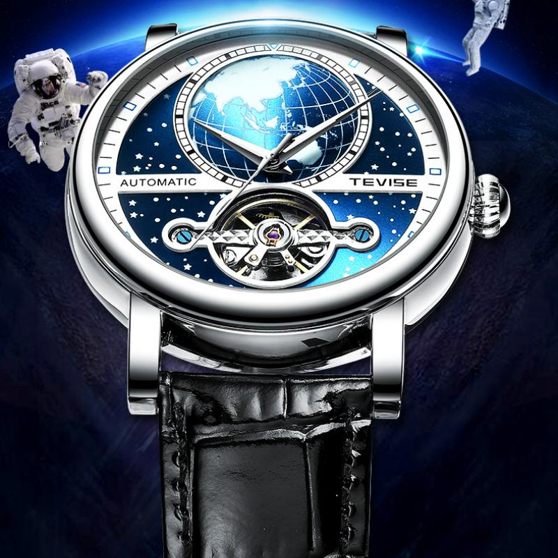 Wristwatches Luxury Starry Sky Mechanical Watches Skeleton Tourbillon Automatic Watch Men Self Winding Leather Strap Male Relogio MasculinoW, Blue
Wristwatches Luxury Starry Sky Mechanical Watches Skeleton Tourbillon Automatic Watch Men Self Winding Leather Strap Male Relogio MasculinoW, Blue