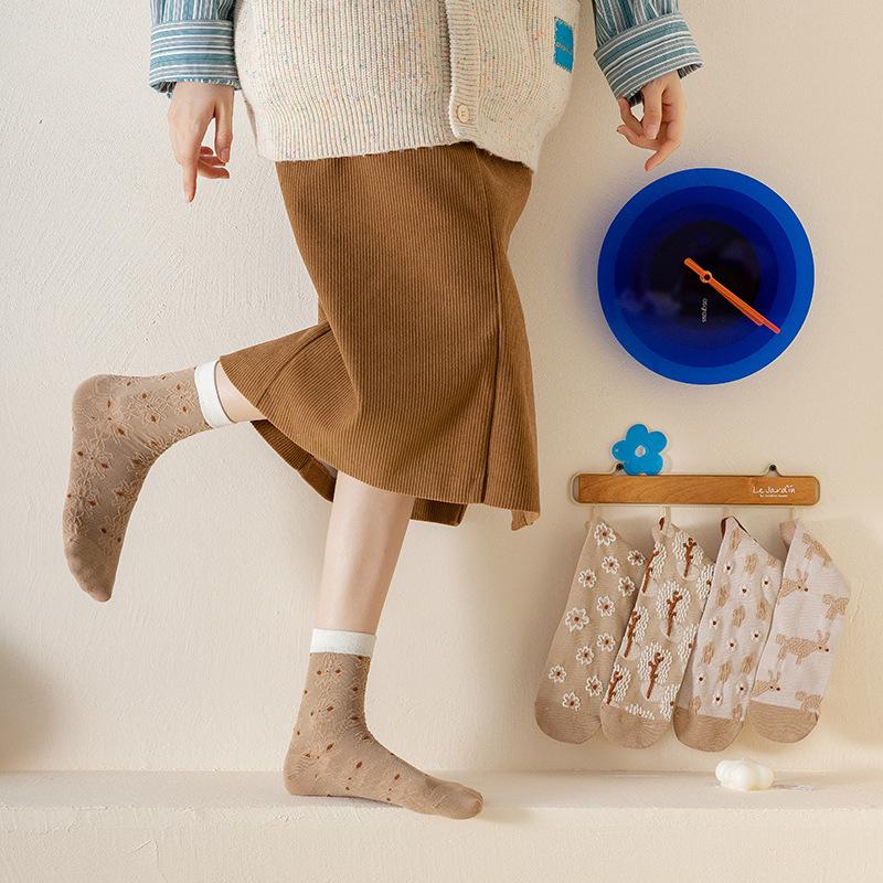Socks & Hosiery Lolita Retro Mid Cut Stretchy 76% Cotton Women Stripe In Khaki With 5 Patterns VERLENA Vintage Spring Autumn Korea StyleSock, Rabbit pattern
Socks & Hosiery Lolita Retro Mid Cut Stretchy 76% Cotton Women Stripe In Khaki With 5 Patterns VERLENA Vintage Spring Autumn Korea StyleSock, Rabbit pattern