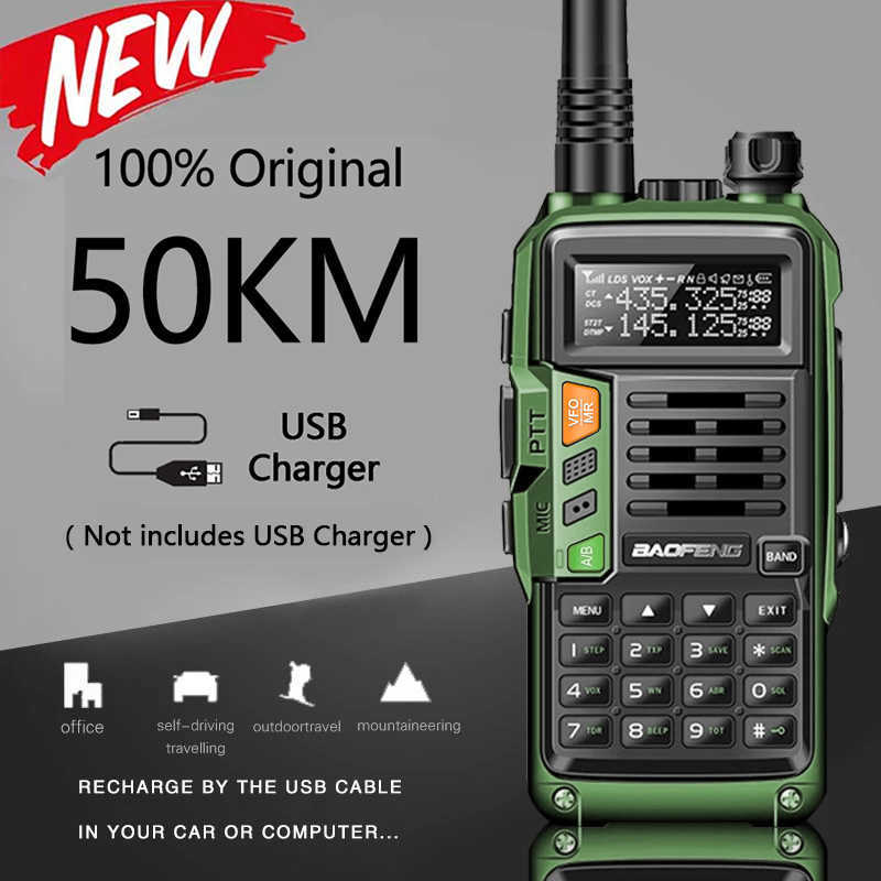 BAOFENG UV-S9 Plus Powerful Handheld Transceiver with UHF VHF Dual Band Long Range Walkie Talkie Ham UV-5R Two Way Radio
BAOFENG UV-S9 Plus Powerful Handheld Transceiver with UHF VHF Dual Band Long Range Walkie Talkie Ham UV-5R Two Way Radio