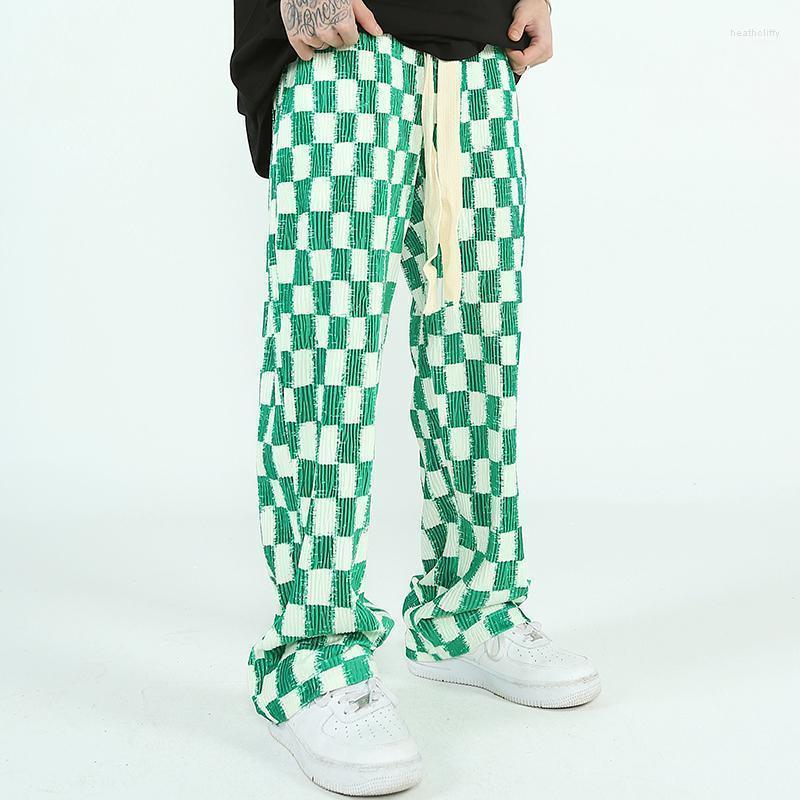 Men's Pants High Street Checkered Color Match Drawstring Mens Casual Trousers Oversized Vibe Style Wide Leg Retro Plaid Track Heat22, Green
Men's Pants High Street Checkered Color Match Drawstring Mens Casual Trousers Oversized Vibe Style Wide Leg Retro Plaid Track Heat22, Green