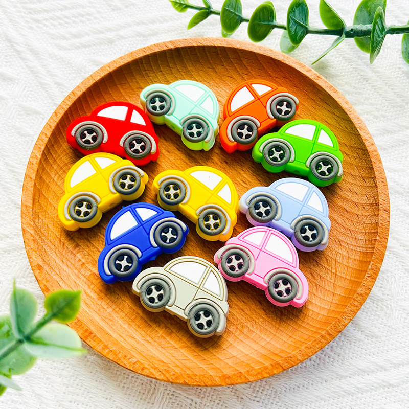 10Pcs Baby Silicone Beads Food Grade Silicone Teether Chewing Beads Cartoon Animal DIY Jewelry Pacifier Chain Gift Accessories 220815