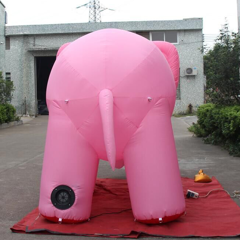 Customized shape large inflatable elephant/3m 10ft giant pink elephant zoo animal mascot for event decoration