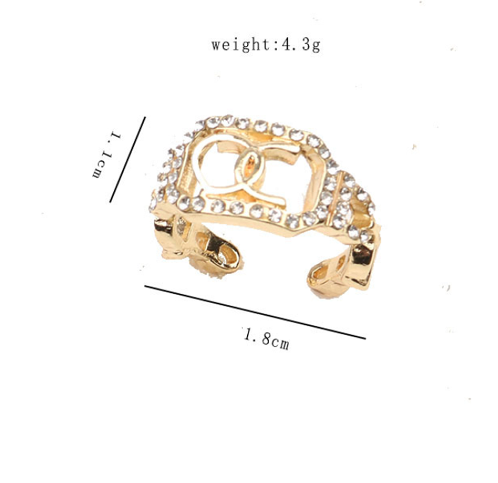 Retro Open Band Rings High Quality Designer Letters LOGO Geometric Ring Luxury Fashion Men Women Metal Jewelry Party Accessories