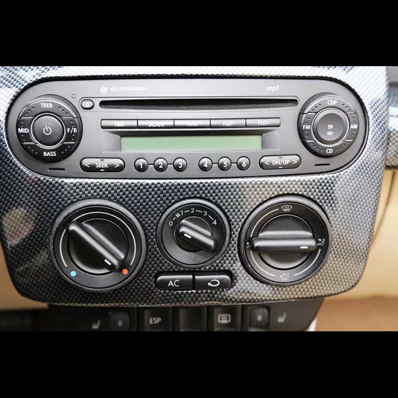 For Volkswagen Beetle 2001 02 03 04 05 06 07 08 09 10 Carbon Fiber ABS Car Navigation Control Panel Air Conditioner Outlet Cover