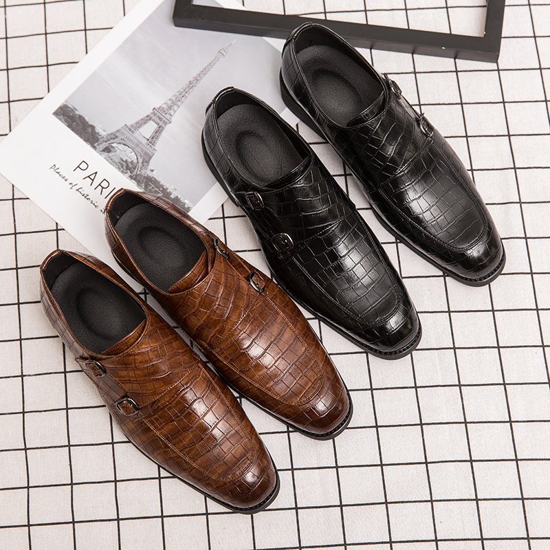 Monk Shoes Men PU Solid Color Casual Fashion Crocodile Pattern Daily Banquet Professional Comfortable Breathable Gentleman Business Shoes DH885, Clear
Monk Shoes Men PU Solid Color Casual Fashion Crocodile Pattern Daily Banquet Professional Comfortable Breathable Gentleman Business Shoes DH885, Clear