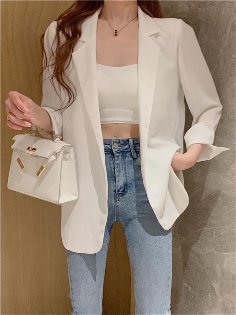 Women' Suits & Blazers HziriP Women Chiffon Spring Thin Normcore Gentle Full Sleeves 2022 Slim Office Lady Chic All Match CoatsWomen, White
Women' Suits & Blazers HziriP Women Chiffon Spring Thin Normcore Gentle Full Sleeves 2022 Slim Office Lady Chic All Match CoatsWomen, White