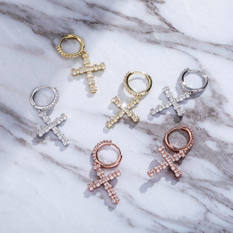 Stud Pair Hip Hop CZ Stone Paved Bling Out Cross Earrings For Men Women Unisex Fashion Jewelry DropStud
Stud Pair Hip Hop CZ Stone Paved Bling Out Cross Earrings For Men Women Unisex Fashion Jewelry DropStud