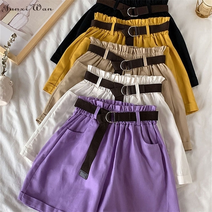 Summer Elegant High Waist Shorts Women Casual Solid Wide Leg Loose Cotton Short Pants With Belt Korean Sweet Girls 220419, Style 3 yellow
Summer Elegant High Waist Shorts Women Casual Solid Wide Leg Loose Cotton Short Pants With Belt Korean Sweet Girls 220419, Style 3 yellow