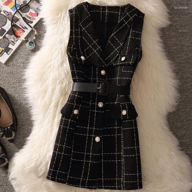 Women' Vests 2022 Spring Tweed Plaid Wool Vest Women Single Breasted Sleeveless Ol Waistcoat Luci22, Black
Women' Vests 2022 Spring Tweed Plaid Wool Vest Women Single Breasted Sleeveless Ol Waistcoat Luci22, Black