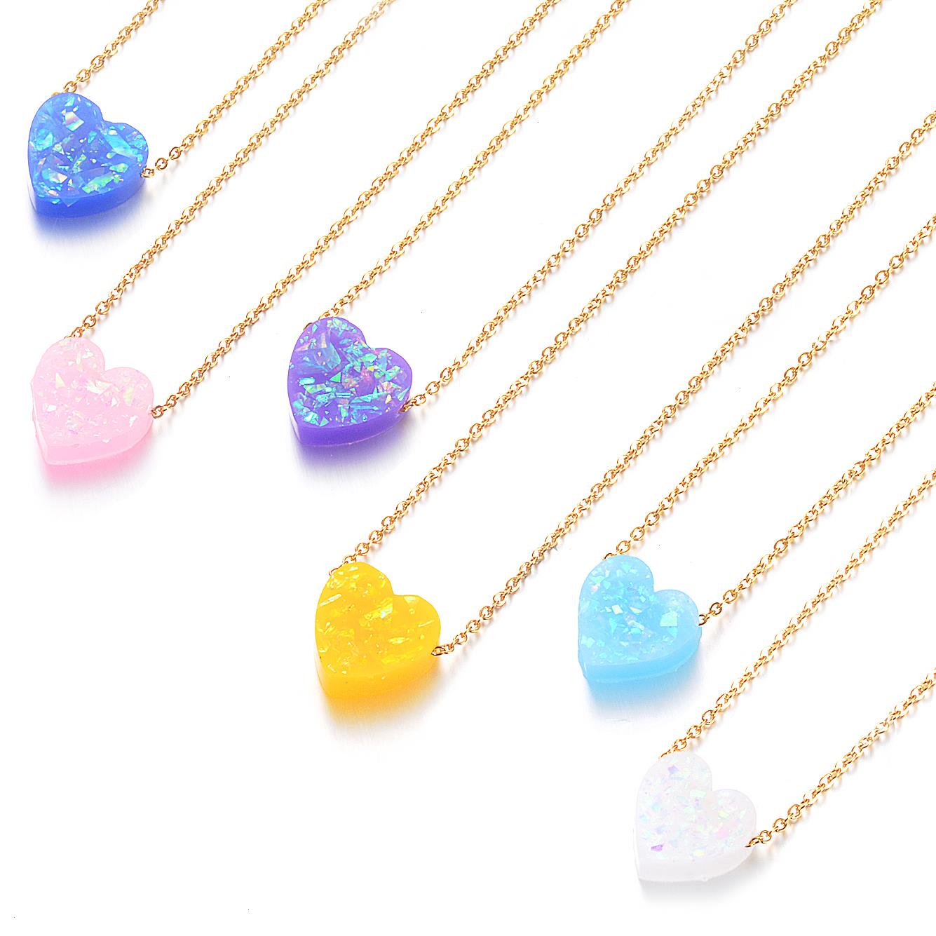 6 Colors 12mm Heart Shape Opal Stone Pendant 316l Stainless Steel Gold Color Chain Collar Jewelry Girlfriend Gifts
6 Colors 12mm Heart Shape Opal Stone Pendant 316l Stainless Steel Gold Color Chain Collar Jewelry Girlfriend Gifts