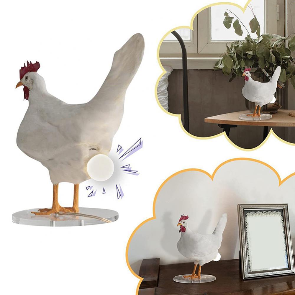 Taxidermy Chicken Lamp Decoration Room Night Lights Simulation Laying Hens Light Animal Chicken Eggs Lamp Party Home Decoration