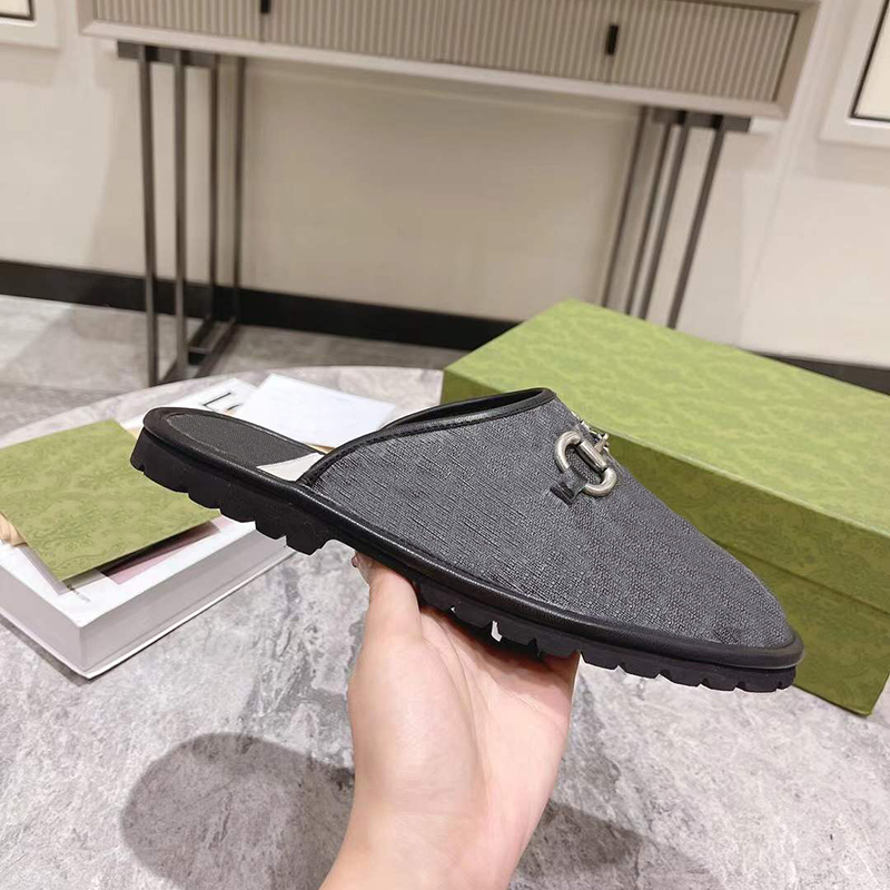 Men Mules Designer Slippers Luxury Horsebit Grid Pattern Sandals Genuine Leather Black Brown Flip Flops Casual Wear Lazy Shoes, Color 1
Men Mules Designer Slippers Luxury Horsebit Grid Pattern Sandals Genuine Leather Black Brown Flip Flops Casual Wear Lazy Shoes, Color 1