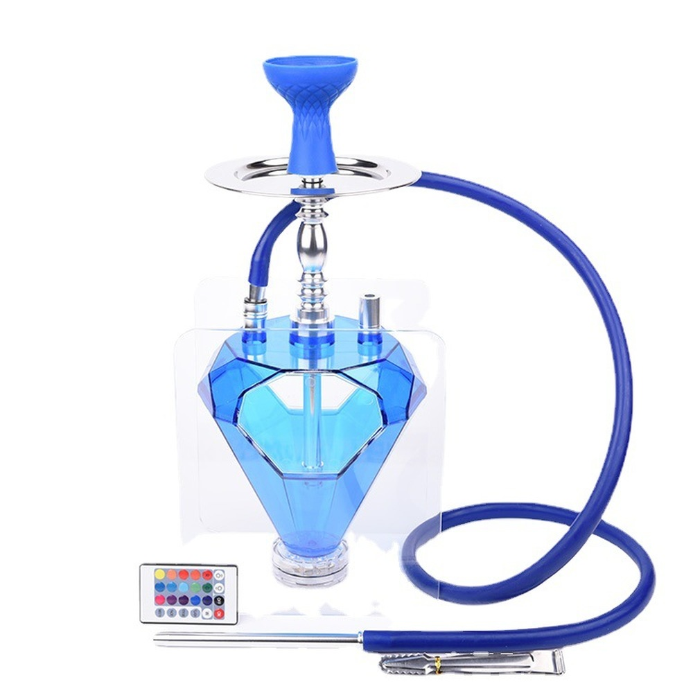 Acrylic LED Hookah Bottle Diamond Style Design Glass Bong Single Hose Complete Shisha for Narguiles Sheesha Chicha Smoking Accessories
Acrylic LED Hookah Bottle Diamond Style Design Glass Bong Single Hose Complete Shisha for Narguiles Sheesha Chicha Smoking Accessories