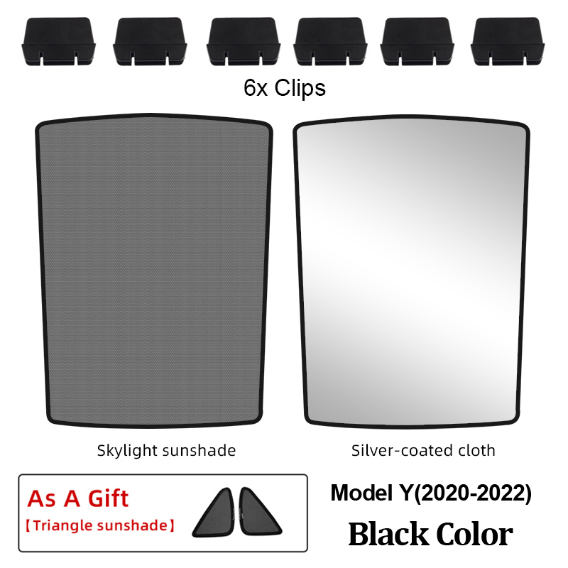 Split Style Sun Roof Shade for Tesla Model Y 3 2022 2021 Sunroof Sunshade Model3 ModelY Accessories Skylight Protector UV Blind Shading Car Privacy Pr