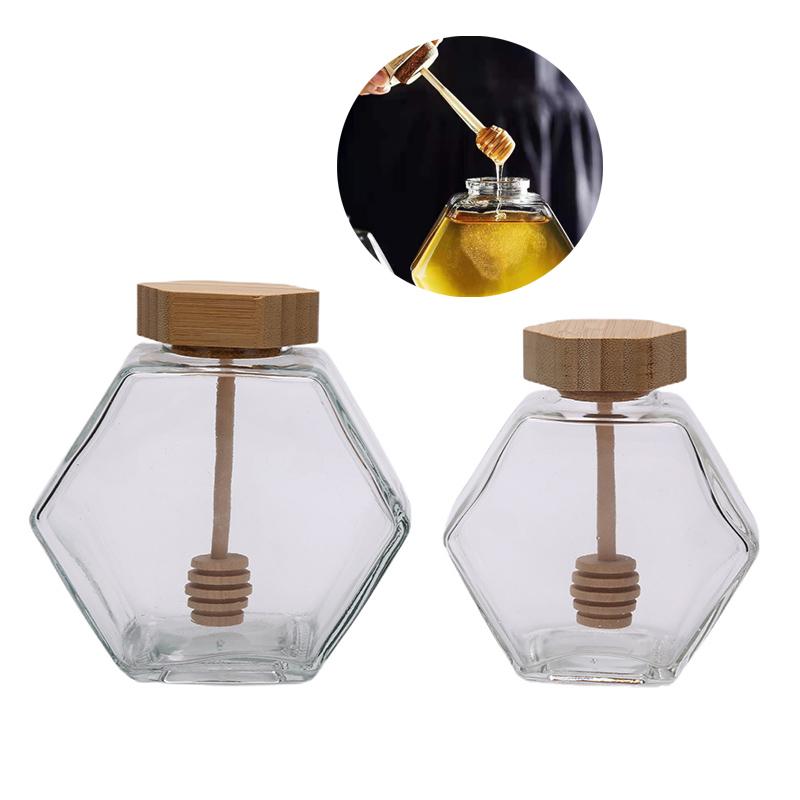 Storage Bottles & Jars 220ML Mini Glass Honey Jar Hexagonal Bottle Container Pot With Wooden Stick Spoon Packaging
Storage Bottles & Jars 220ML Mini Glass Honey Jar Hexagonal Bottle Container Pot With Wooden Stick Spoon Packaging