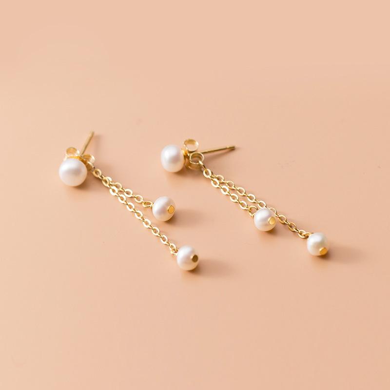 Hoop & Huggie Genuine 925 Sterling Silver Natural Freshwater Baroque Pearl Tassel Chain Earrings For Women Fashion Korean S925 JewelryHoop
Hoop & Huggie Genuine 925 Sterling Silver Natural Freshwater Baroque Pearl Tassel Chain Earrings For Women Fashion Korean S925 JewelryHoop