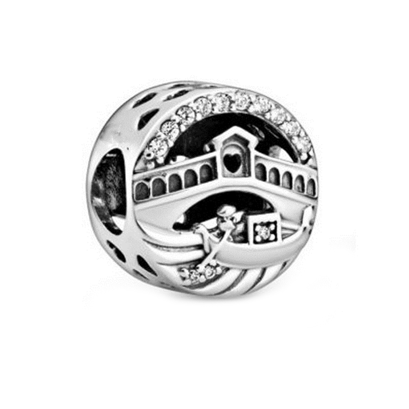 New Popular 925 Sterling Silver European Blue Scale Fish Charm Monkey Crown Leaf Mushroom Beads For S925 Snake Silver Bracelet Women DIY Jewelry