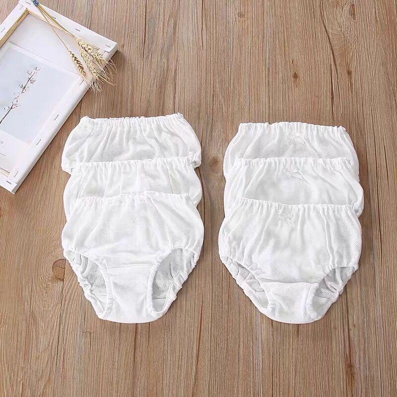 

Panties Toddler Baby Underwear Pure Cotton White Briefs Breathable Bread For Boys And Girls Do Not Clip PP, 3pcs