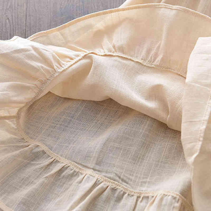 Melario Baby Kids Dresses Girls Summer Flower Embroidery Lace Dress Toddler Girl Sweet Flying Sleeve Princess Clothes 2-6 Yrs Y220510