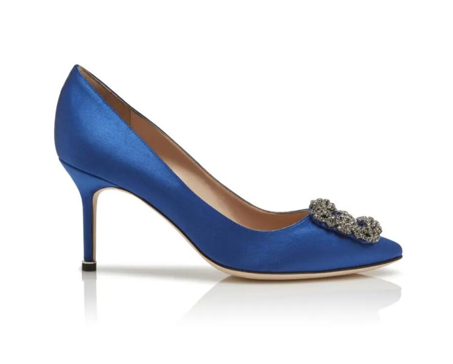 Luxury brands women pump Blahniks dress shoe high heels HANGISI 70mm Blue Satin leather with Jewel Buckle Pumps lady wedding party
Luxury brands women pump Blahniks dress shoe high heels HANGISI 70mm Blue Satin leather with Jewel Buckle Pumps lady wedding party