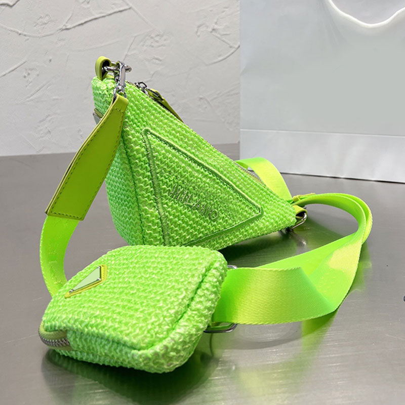 Summer Straw Triangle Bag Weave Crossbody Bags Women Mini Handbag Candy Purse Flap Wallet Removable Wide Shoulder Strap Fashion Letters Composite Bags High Quality, Box
Summer Straw Triangle Bag Weave Crossbody Bags Women Mini Handbag Candy Purse Flap Wallet Removable Wide Shoulder Strap Fashion Letters Composite Bags High Quality, Box