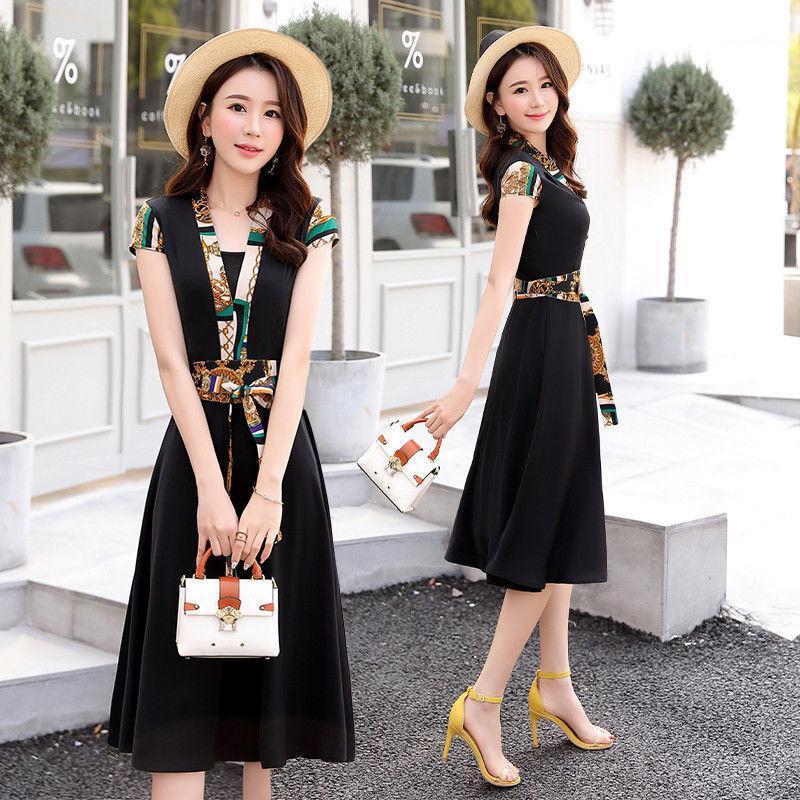 Casual Dresses Women' Korean Office Shirt Dress Mid Long Spring Summer Clothes For Women Fashion Print Slim Skirt Ladies, Beige
Casual Dresses Women' Korean Office Shirt Dress Mid Long Spring Summer Clothes For Women Fashion Print Slim Skirt Ladies, Beige