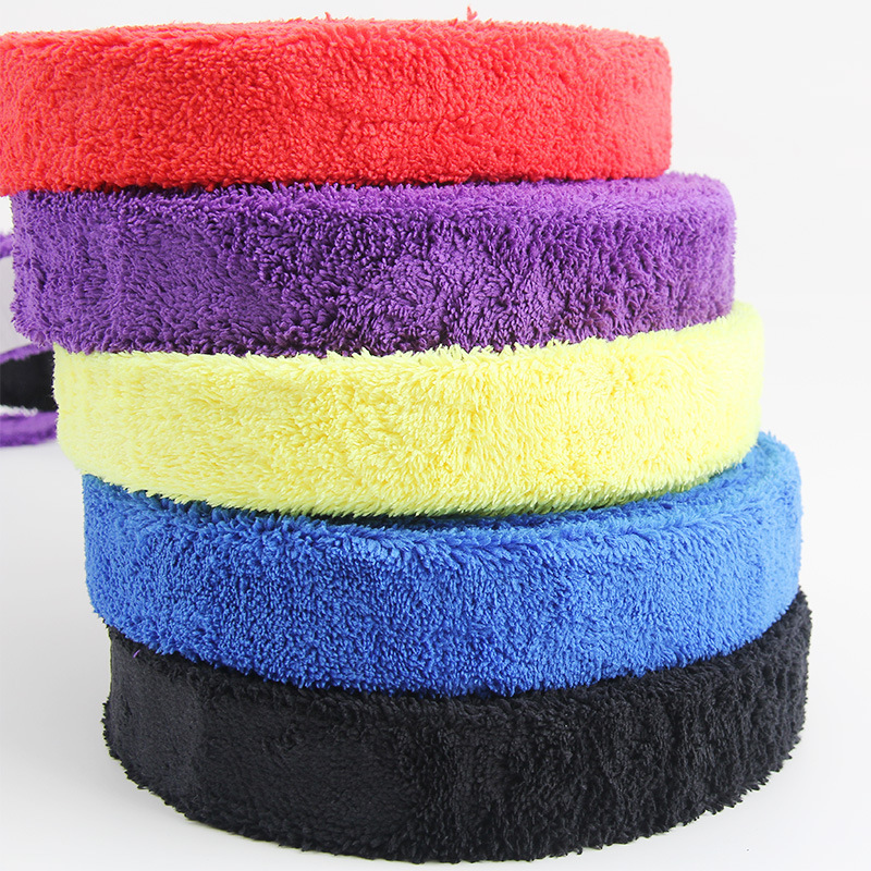 Anti-slip Tennis Badminton Racket Overgrip Cotton Towel Handle Glue Grip Sweat Absorbing Sweatband Wholesale Sweat Band