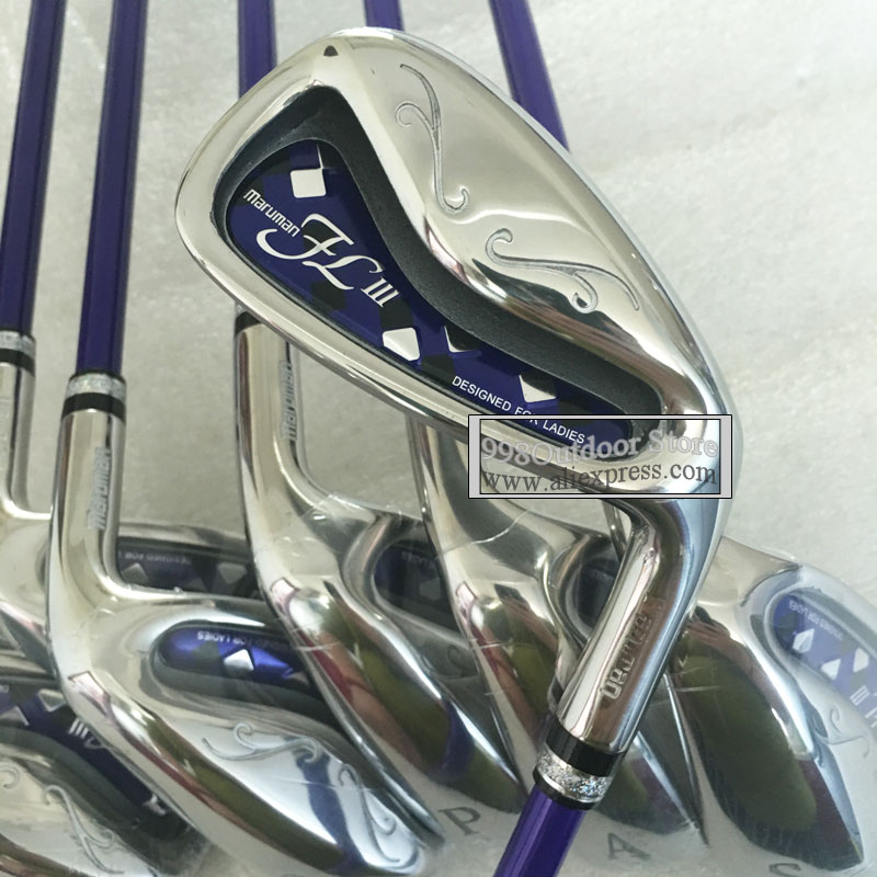 Women Right Handed Golf Clubs Maruman FL III Complete Sets Golf Driver Wood Irons Putter L Flex Graphite Shaft No Bag