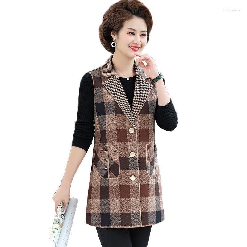 Women's Vests 2022 Middle-aged Lattice Vest For Women Sleeveless Jacket Coat Long Blazer Ladies Slim Suit Waistcoat Female Plus Size 5XL Luc, Color 3
Women's Vests 2022 Middle-aged Lattice Vest For Women Sleeveless Jacket Coat Long Blazer Ladies Slim Suit Waistcoat Female Plus Size 5XL Luc, Color 3