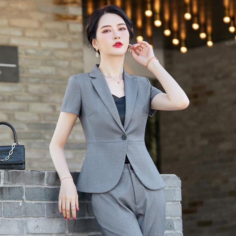 Women' Two Piece Pants Summer Grey Blazer Women Business Suits 2 Pant And Top Sets Office Ladies Short Sleeve Jackets Work Uniform OL Style, Blazer only
Women' Two Piece Pants Summer Grey Blazer Women Business Suits 2 Pant And Top Sets Office Ladies Short Sleeve Jackets Work Uniform OL Style, Blazer only
