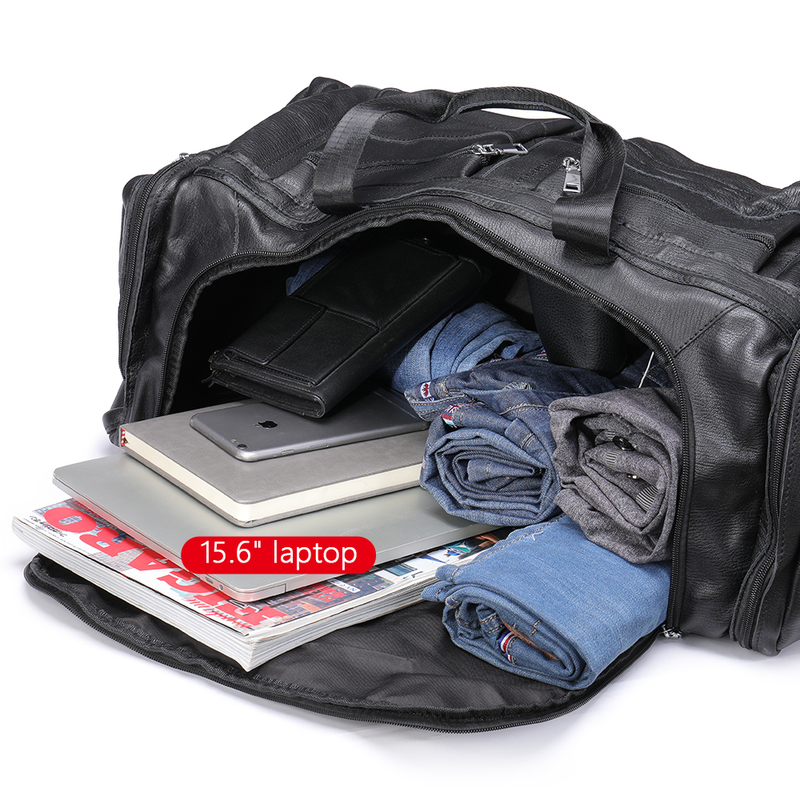 MVA Men Large Capacity Travel Bag Leather Duffel s for Waterproof Weekender Man Carry On Garment s 220509